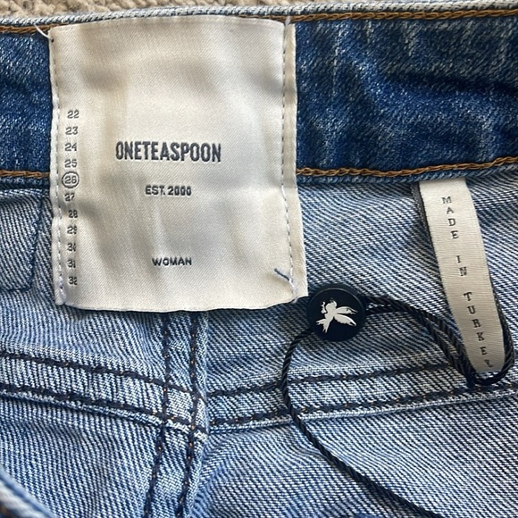 NEW One Teaspoon High Waist Bonita Shorts Size 26 - Picture 4 of 5